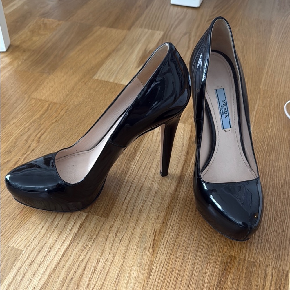 Prada Black Patent Leather Pumps